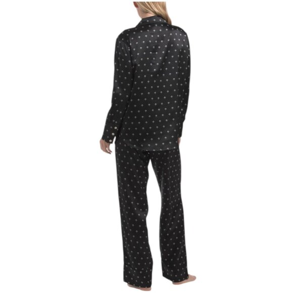 PETITE PLUME Silk 2pc Art Nouveau Pajama Top And Pants Set - Picture 2 of 3